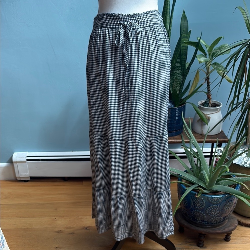 NWT Fat Face GinghamTie Front Maxi Skirt. Size 14